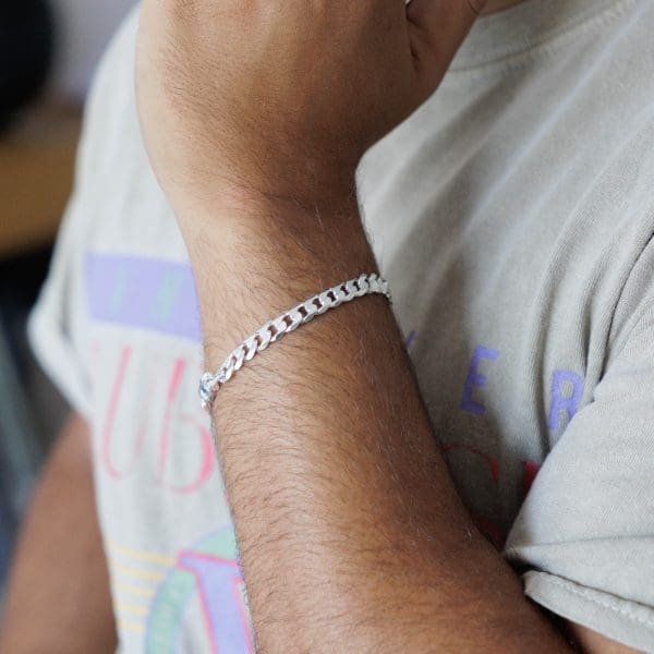 ⁦צמיד חוליות גורמט עבה מכסף⁩ – תמונה ⁦2⁩
