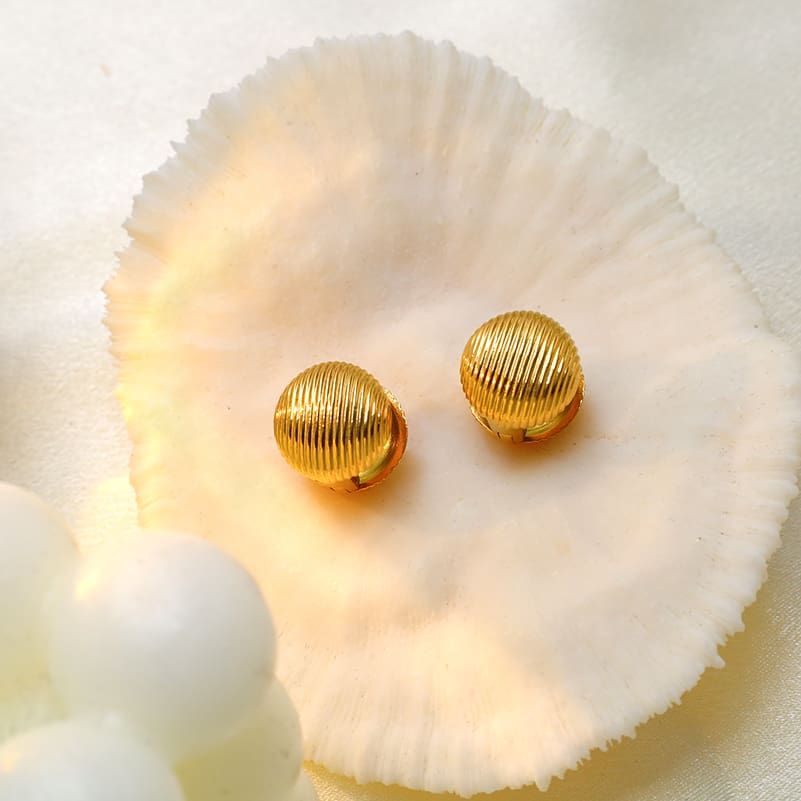  חישוק עגולים קוטר 14מ"מ ציפוי זהב 18K 35534