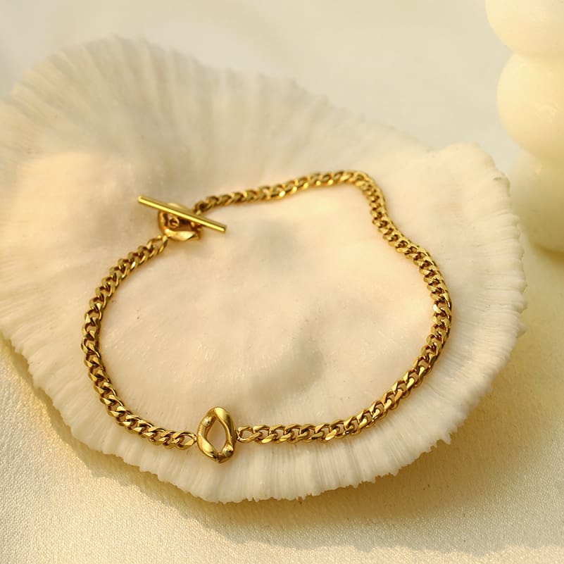  חוליות 3 מ"מ ציפוי זהב 18K 45531