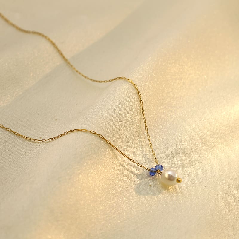  פנינה וחרוזים ציפוי זהב 18K 55542